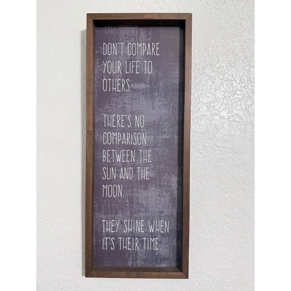 Motivational‎ Quote Wood Frame Wall Art  Sign